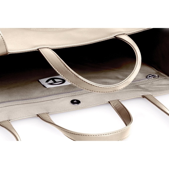 Telfar Shimmering Gold medium Tote Bag - Picture 3 of 10